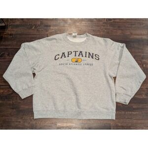 Captains South Atlantic League Sweatshirt Mens Large Crewneck Baseball 2000s‎